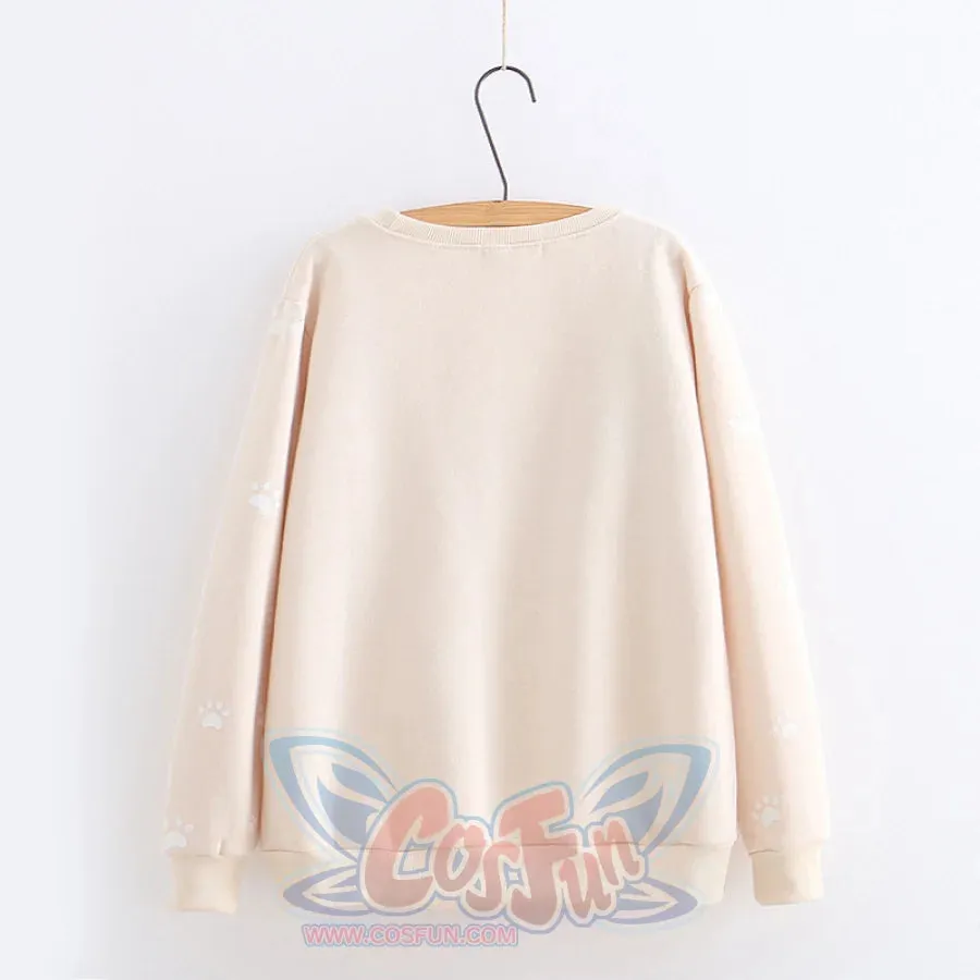 Bow-Knot Kitty Yarn Ball Sweatshirt J10004