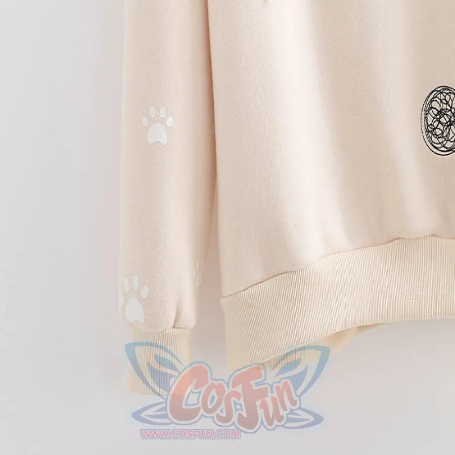 Bow-Knot Kitty Yarn Ball Sweatshirt J10004