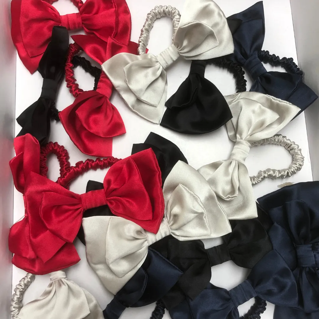 Bow Silk Mini Scrunchie Custom Wholesale
