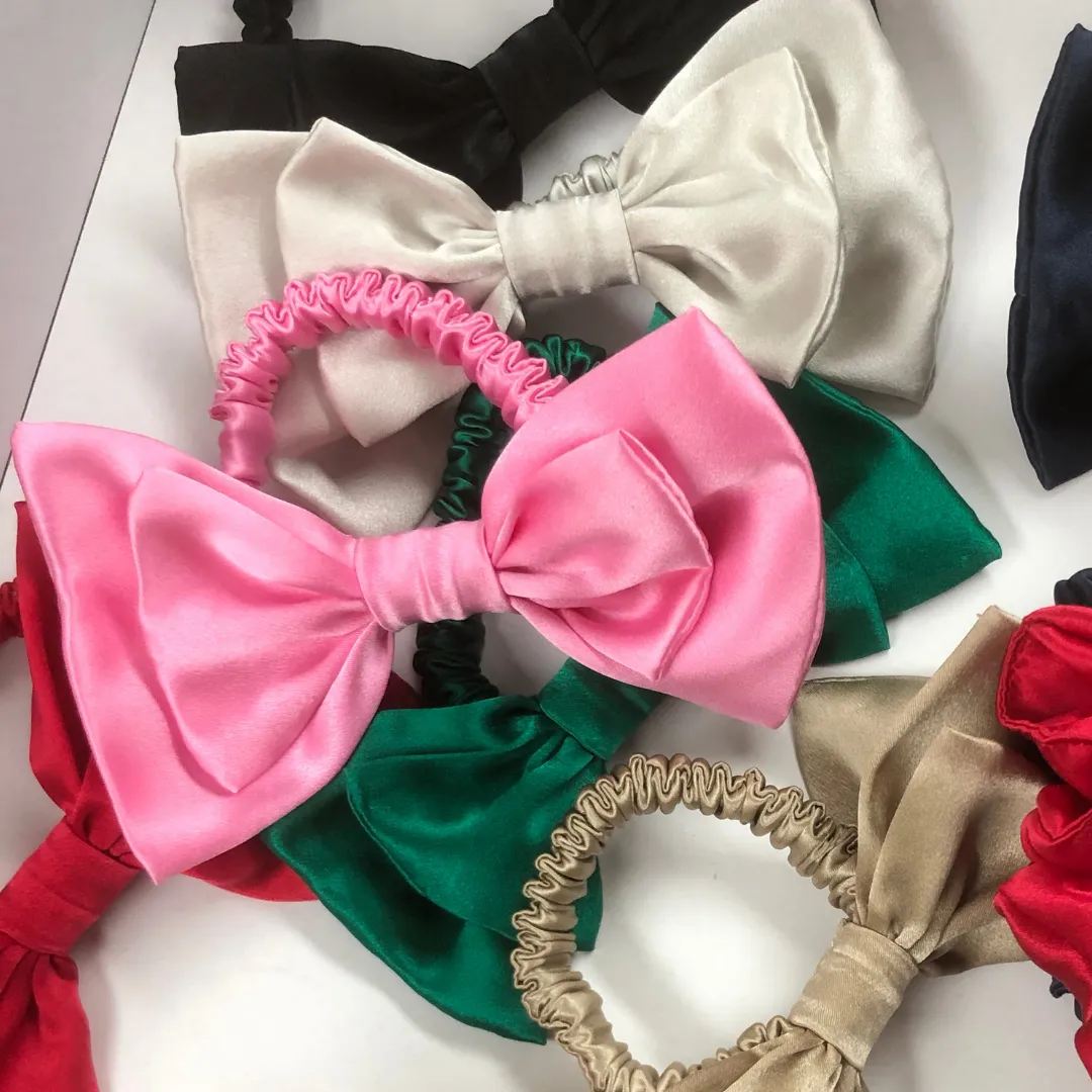 Bow Silk Mini Scrunchie Custom Wholesale