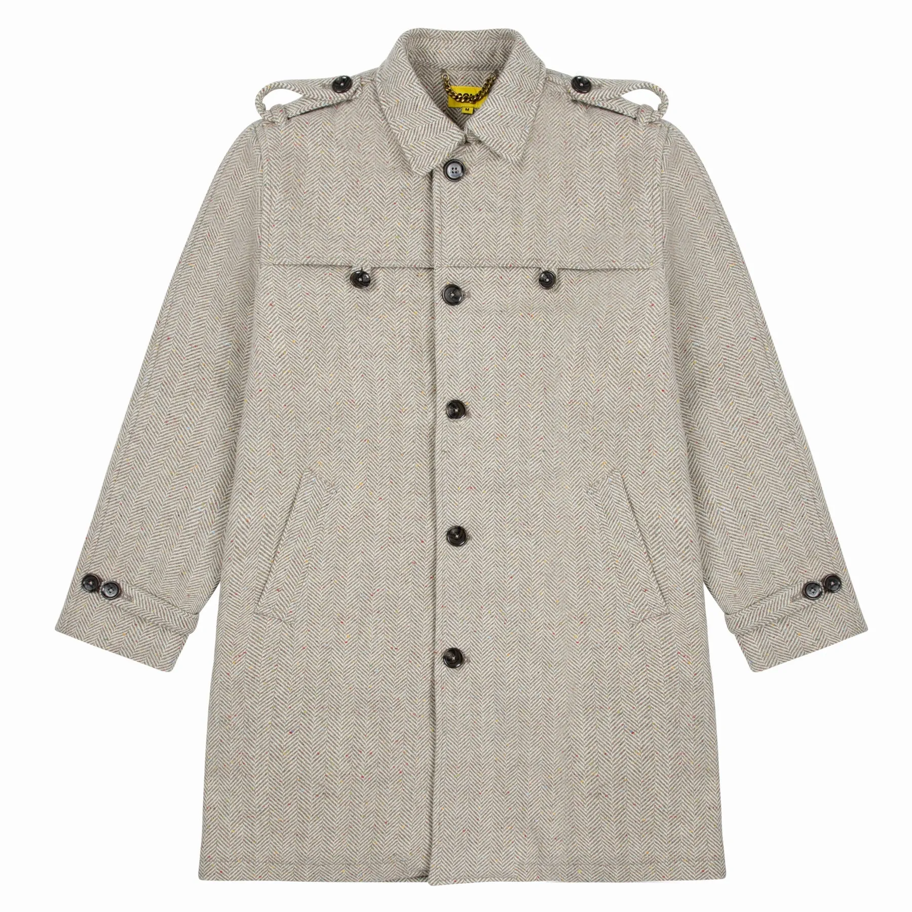 BRUSHED NEPS TRENCH COAT by GOLF WANG