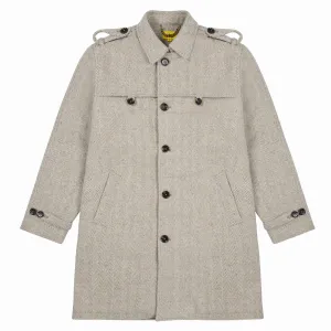 BRUSHED NEPS TRENCH COAT by GOLF WANG