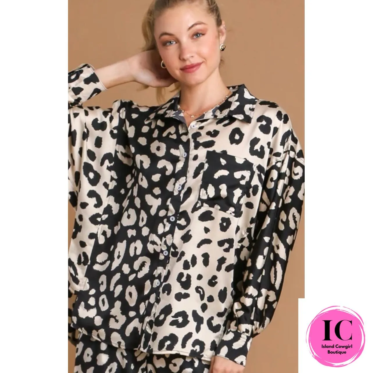 Build You Up Leopard Blouse