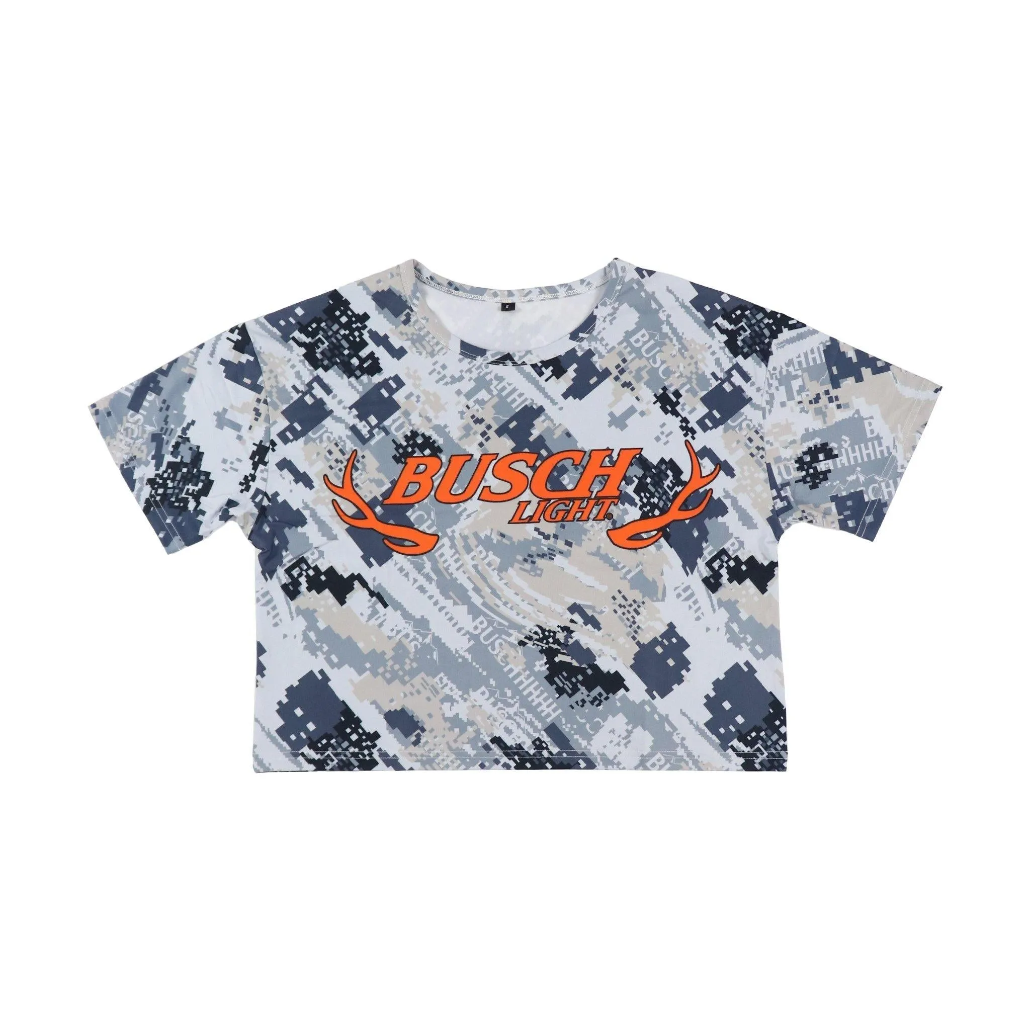 Busch Light Women's Camo Crop T-Shirt