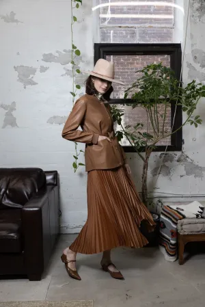 Byrd Arrow Pleated Copper Skirt