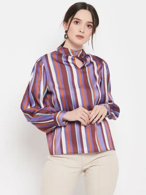 Camla Barcelona Purple High Neck Top