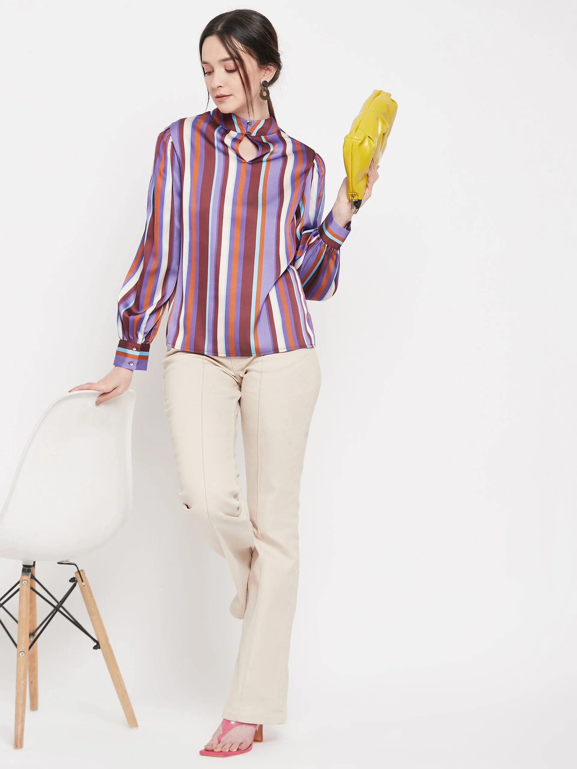 Camla Barcelona Purple High Neck Top
