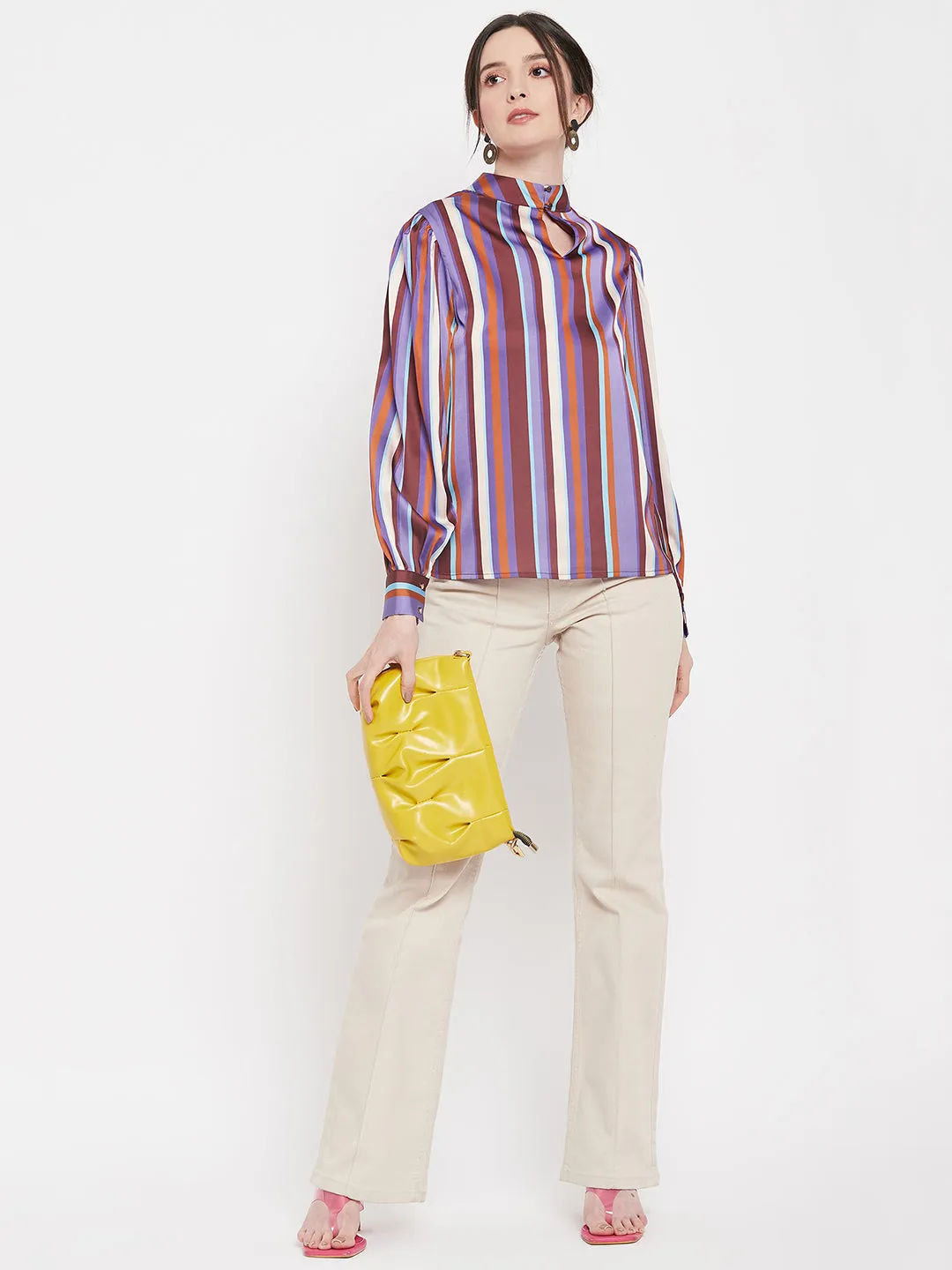 Camla Barcelona Purple High Neck Top