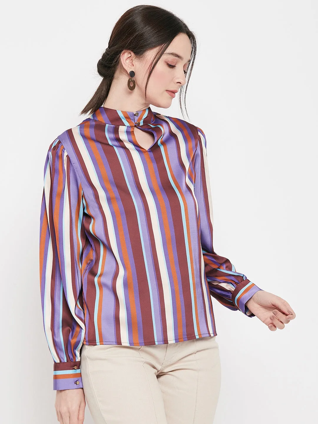 Camla Barcelona Purple High Neck Top