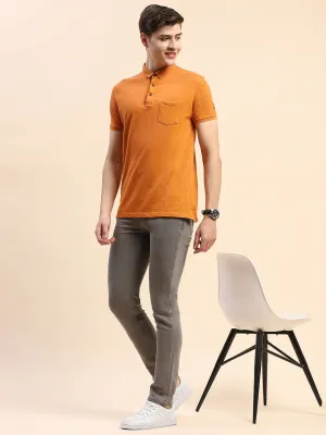 Camla Barcelona Solid Grey Straight Fit Jeans