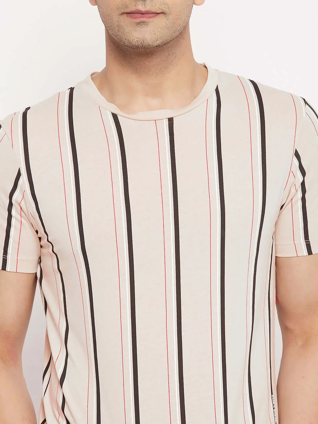 Camla Beige T- Shirt For Men