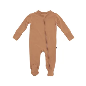 Caramel Zipper Footie