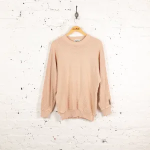 Carlo Colucci 90s Ribbed Knit Jumper - Beige - XL