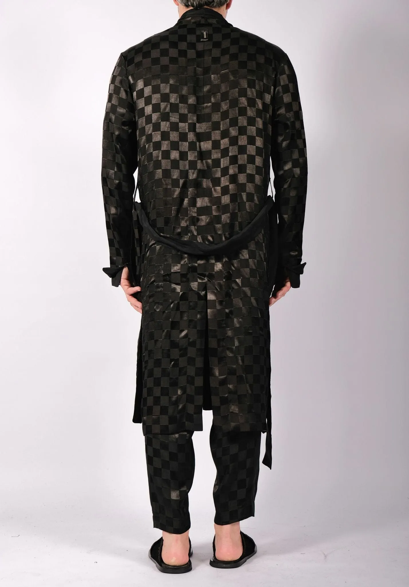Checkered Robe Midi
