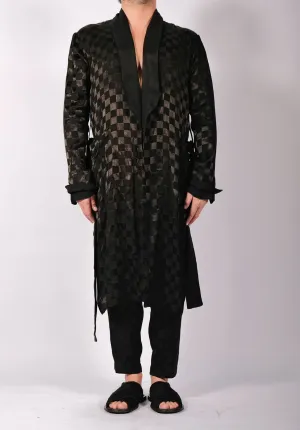 Checkered Robe Midi