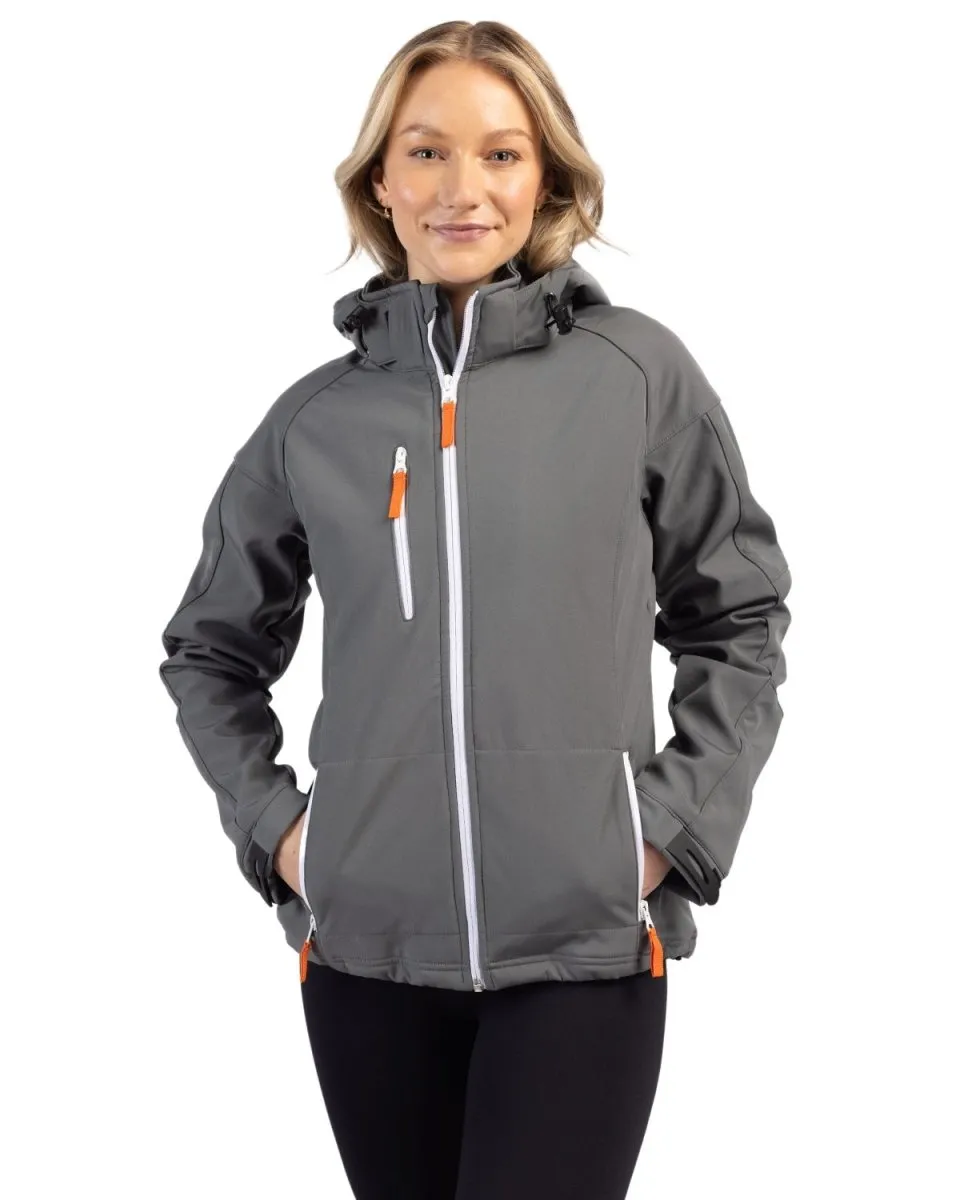 Clique Women's Serac Stretch Softshell Hooded Full Zip Jacket