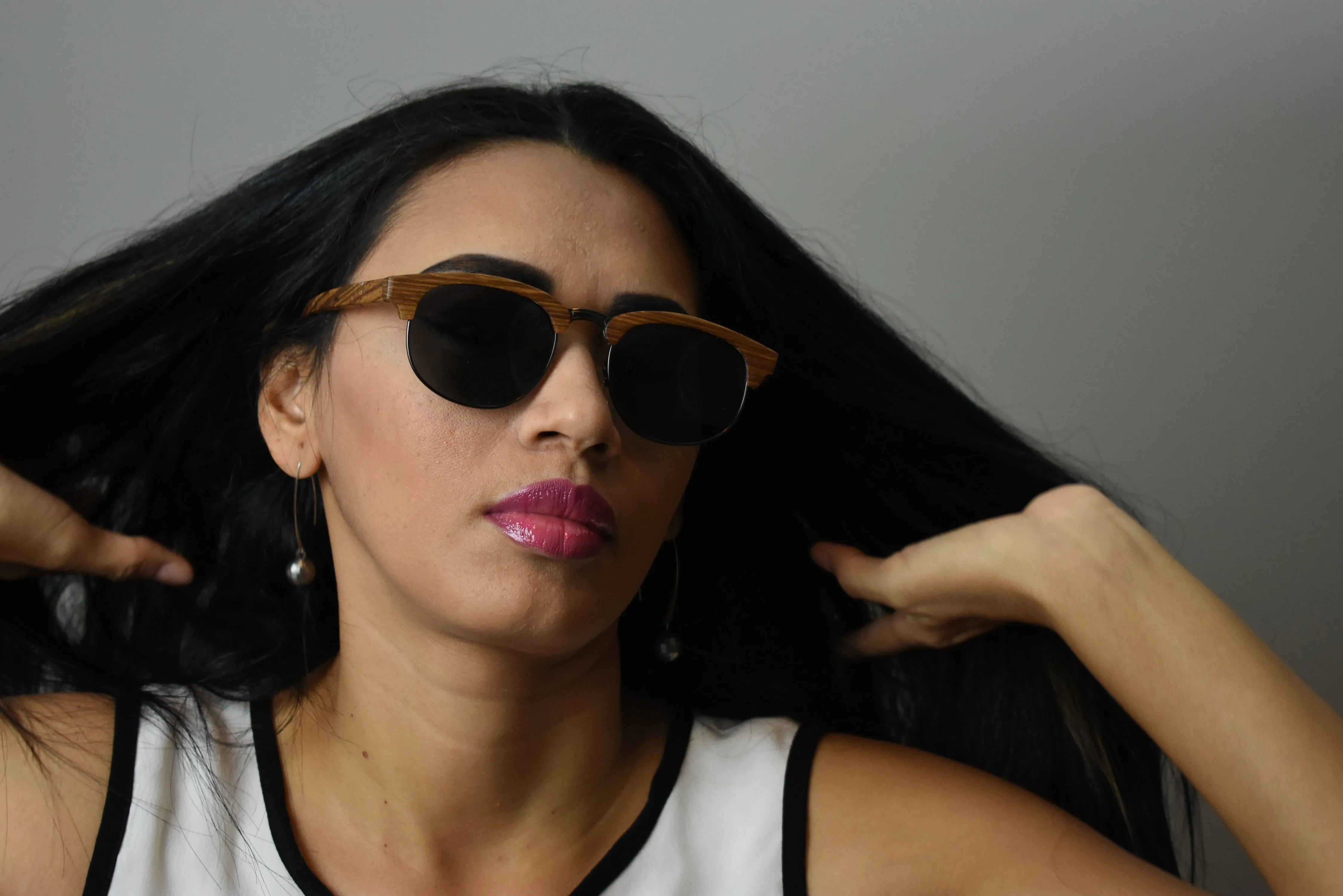 Club - Classic Wood Sunglasses