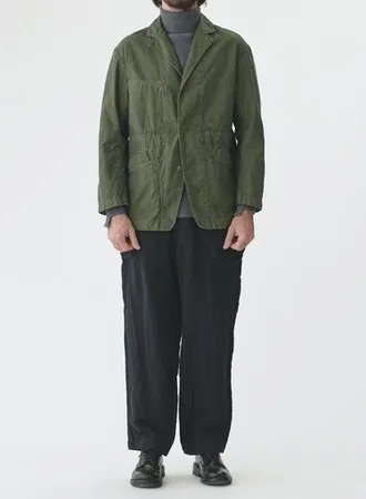 CO/LI Back Satin Coverall Jacket | Olive