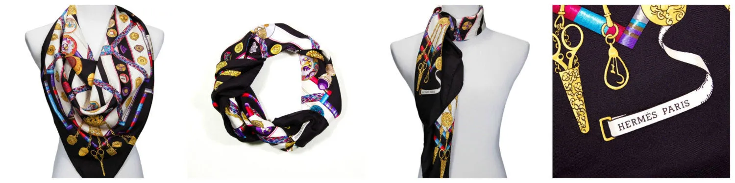 Colorful Perfume Bottle Patterned Silk Scarf by Hermes