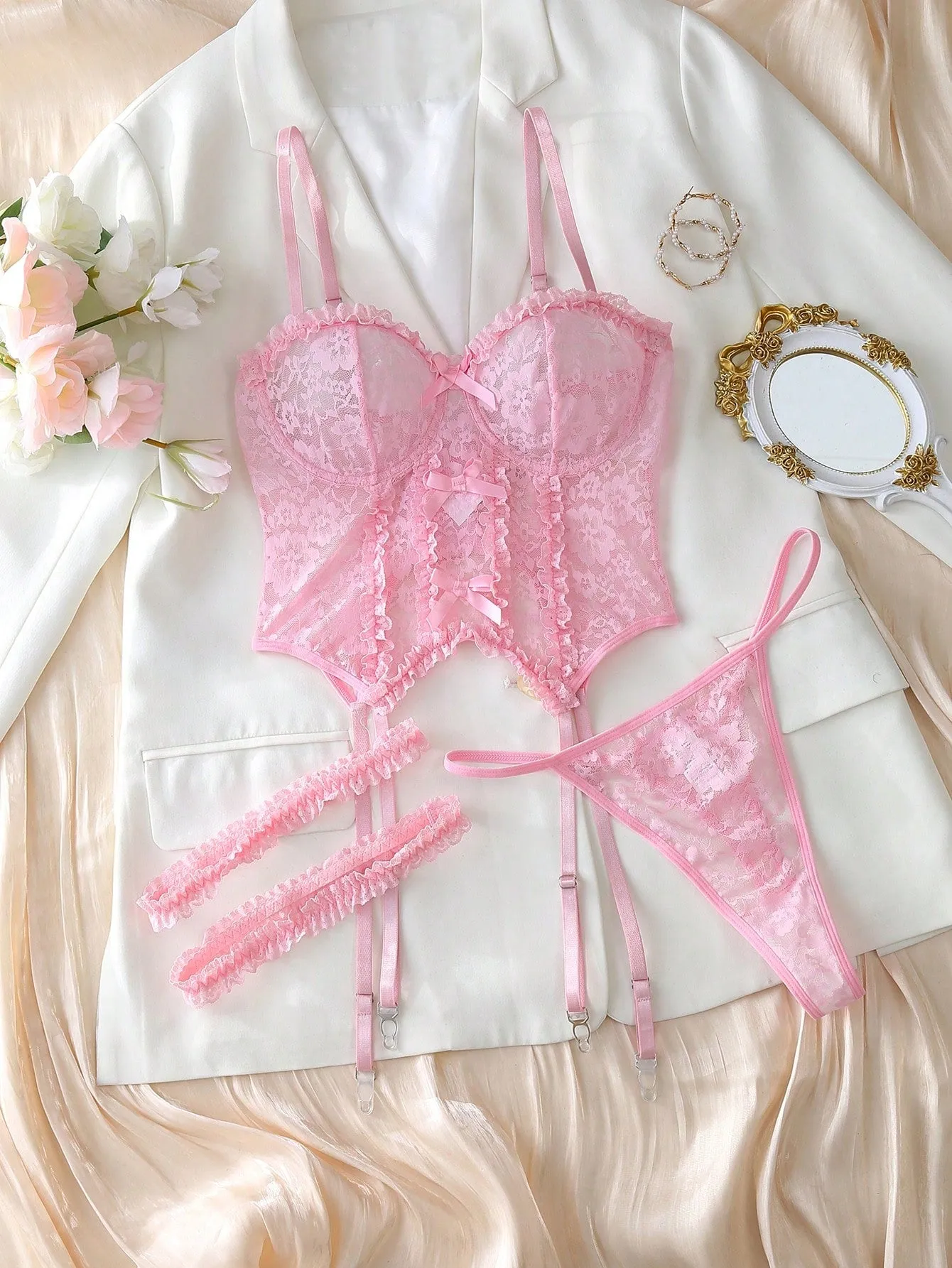 Conjunto de Lencería 3 Piezas - Cherry Vibes