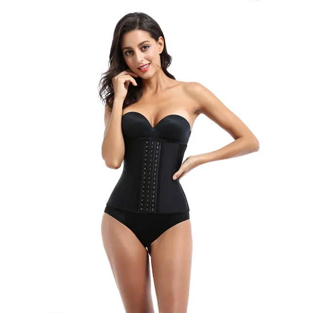 Corset Waist Latex Belly Slim Belt Body Shaper Modeling Strap 9 Steel Boned Waist Clincher