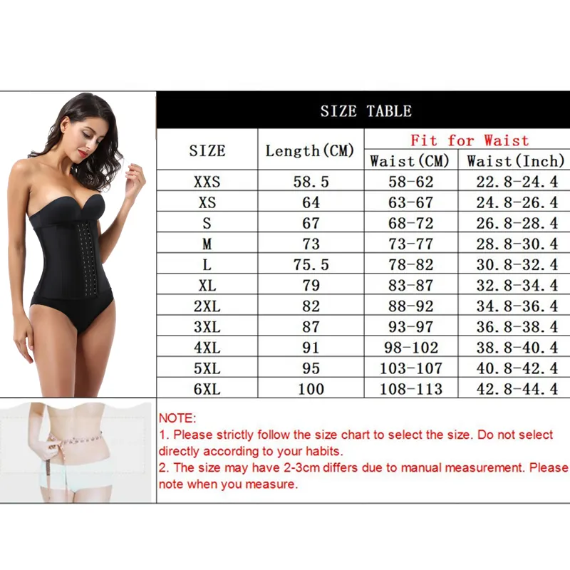 Corset Waist Latex Belly Slim Belt Body Shaper Modeling Strap 9 Steel Boned Waist Clincher