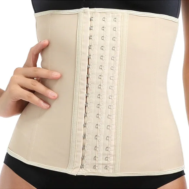Corset Waist Latex Belly Slim Belt Body Shaper Modeling Strap 9 Steel Boned Waist Clincher