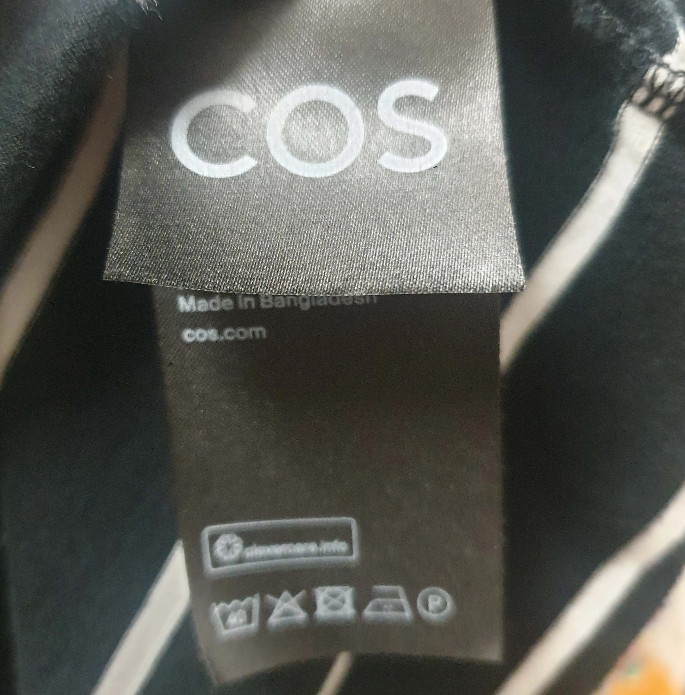 Cos black and white striped top size L