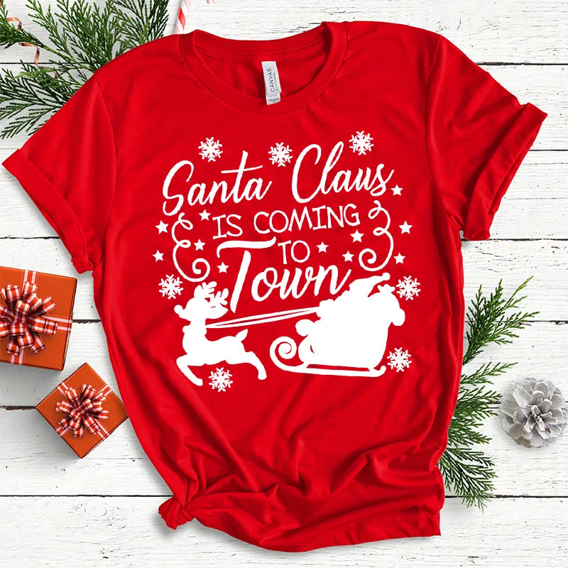 Cotton 2022 Santa Claus T-shirts