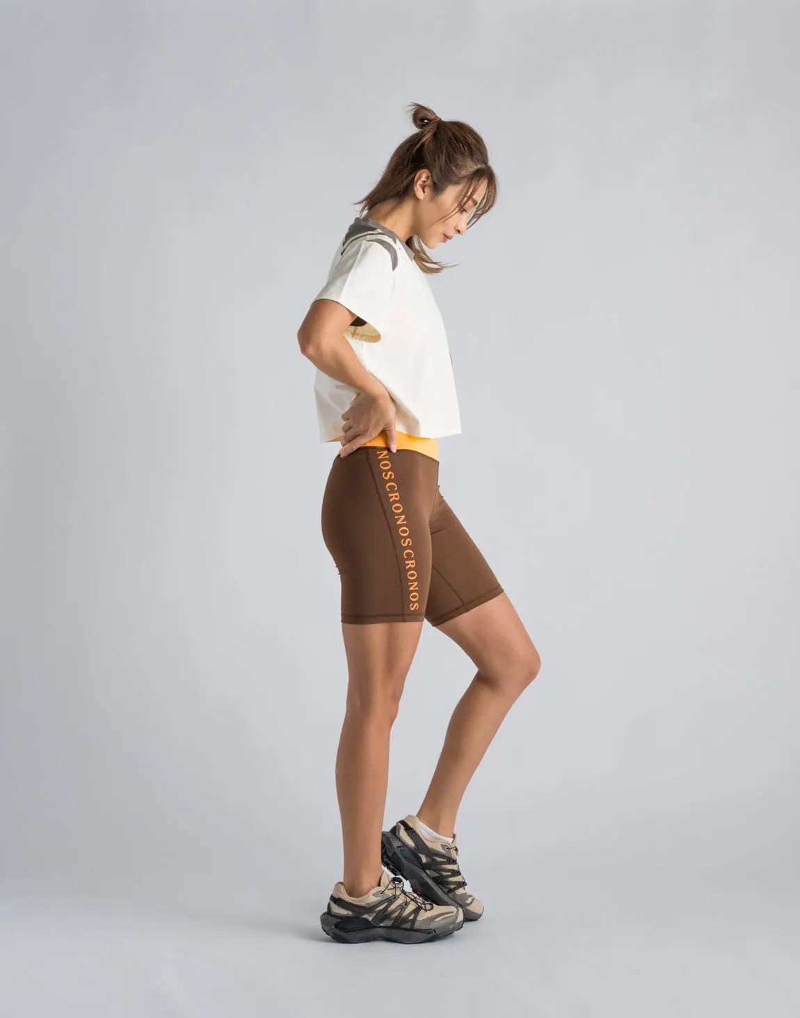 CRONOS WOMEN SWITCHED T-SHIRTS【BEIGE】