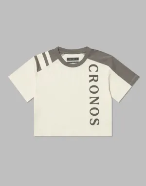 CRONOS WOMEN SWITCHED T-SHIRTS【BEIGE】