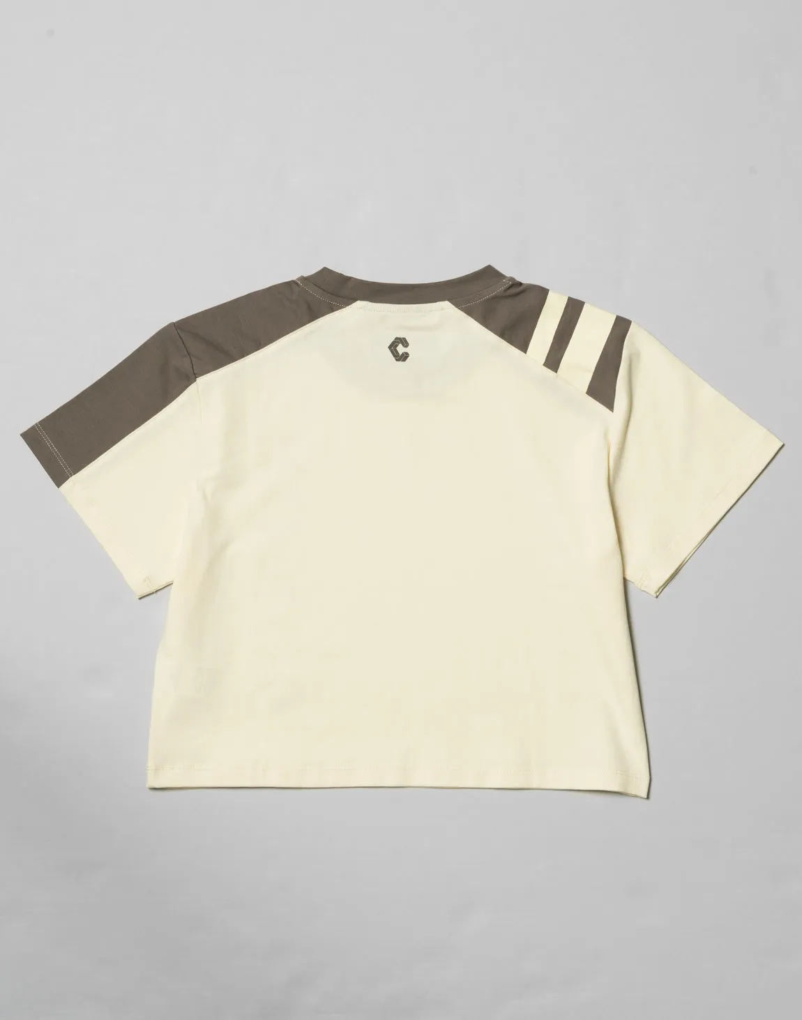 CRONOS WOMEN SWITCHED T-SHIRTS【BEIGE】
