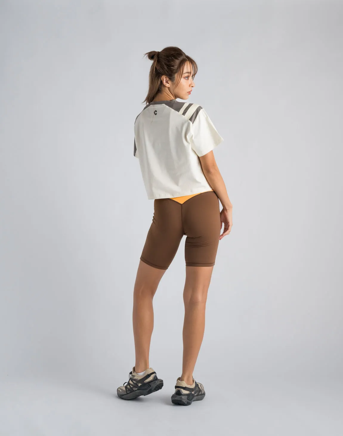 CRONOS WOMEN SWITCHED T-SHIRTS【BEIGE】