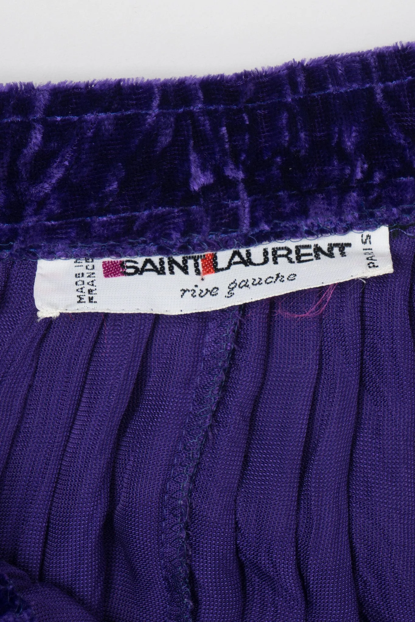 Crushed Velvet Pleated Skirt