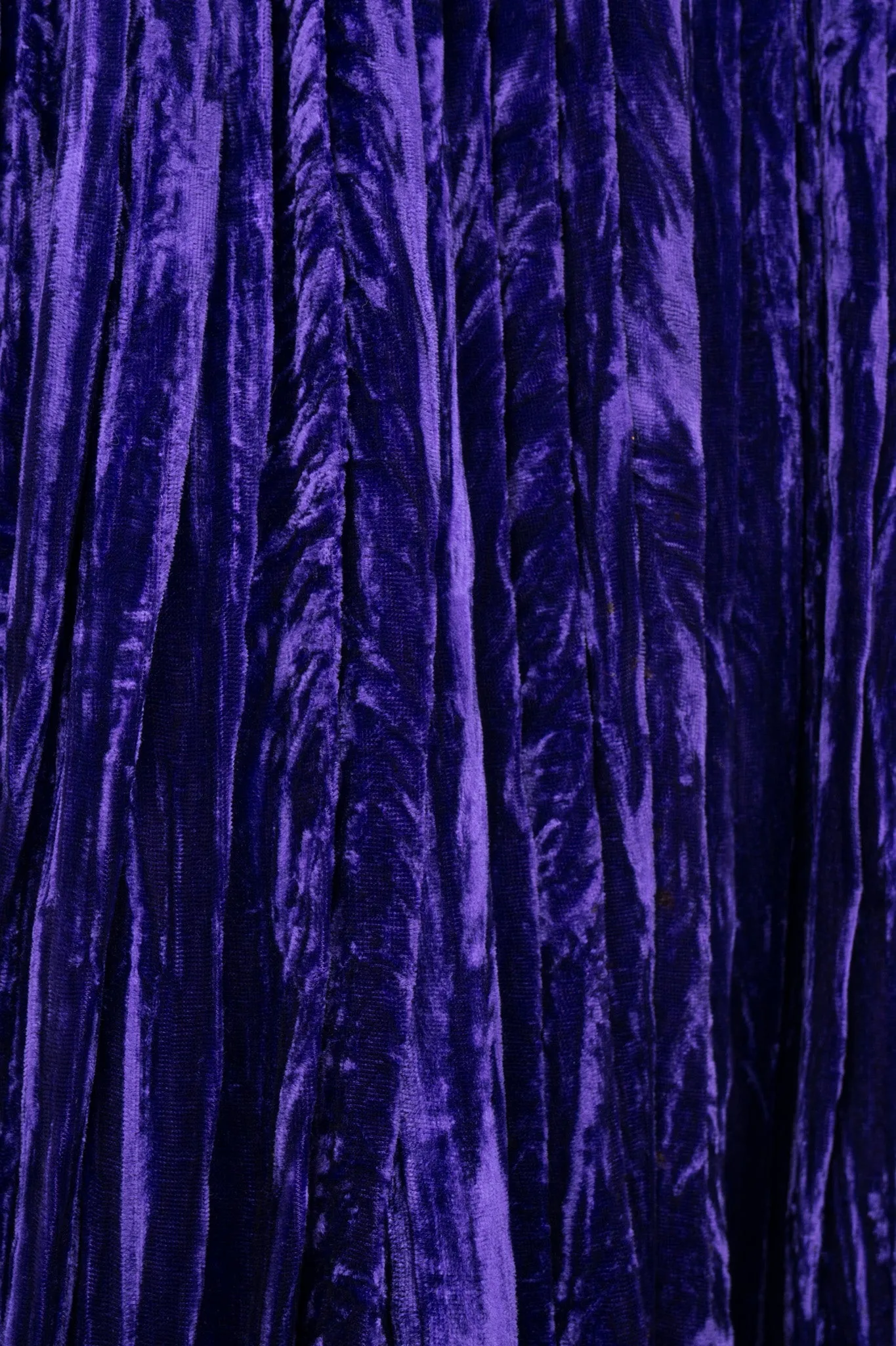 Crushed Velvet Pleated Skirt