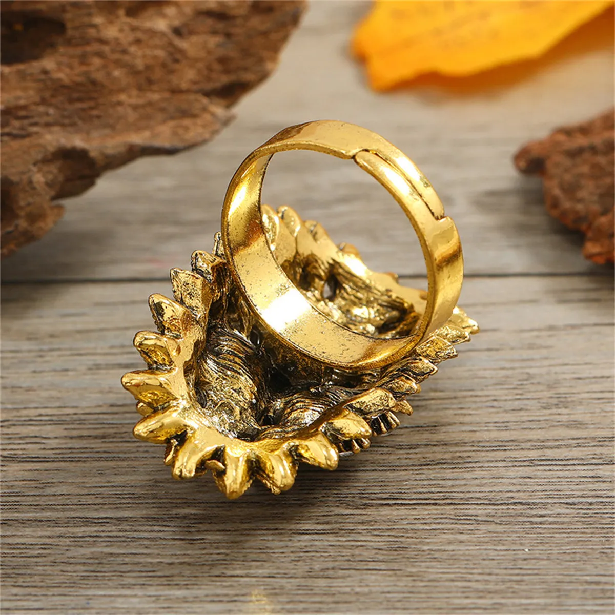 Crystal & Cubic Zirconia 18K Gold-Plated Botany Statement Ring