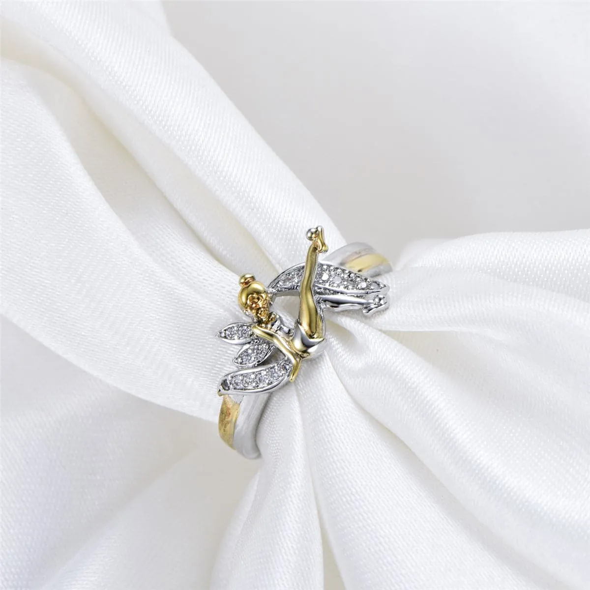 Cubic Zirconia & Two-Tone Fairy Ring