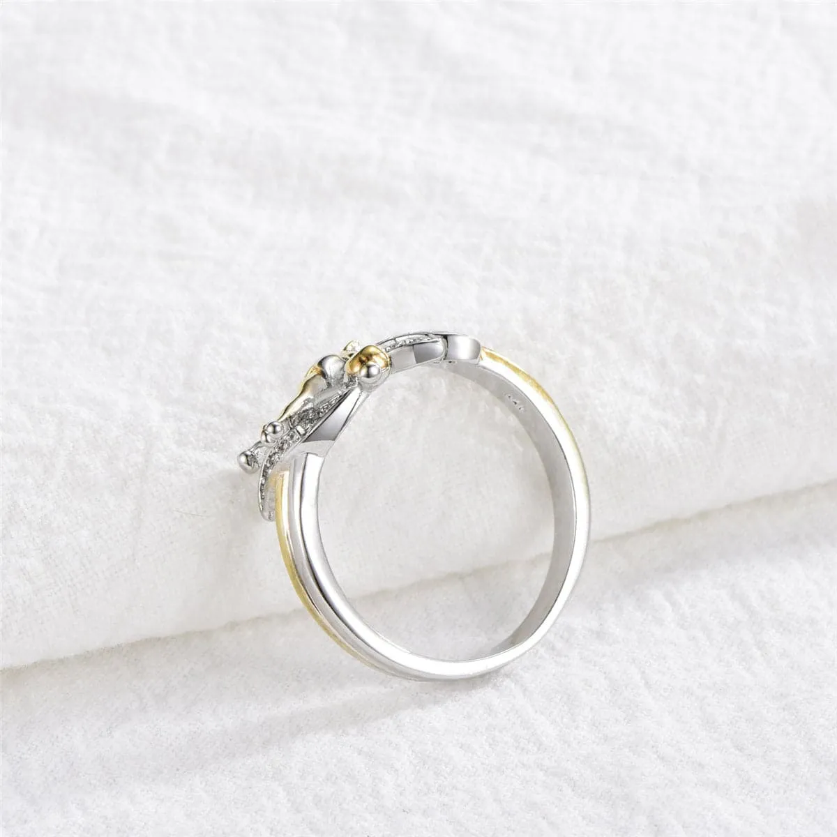 Cubic Zirconia & Two-Tone Fairy Ring