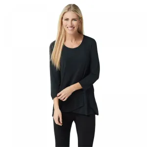 Cuddl Duds Women's Softwear Stretch 3/4 Sleeve Peplum Top