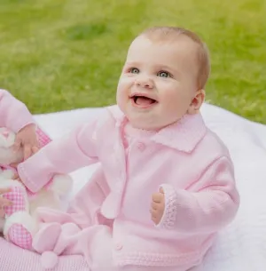 Dandelion Baby Girls collar Cardigan - Pink