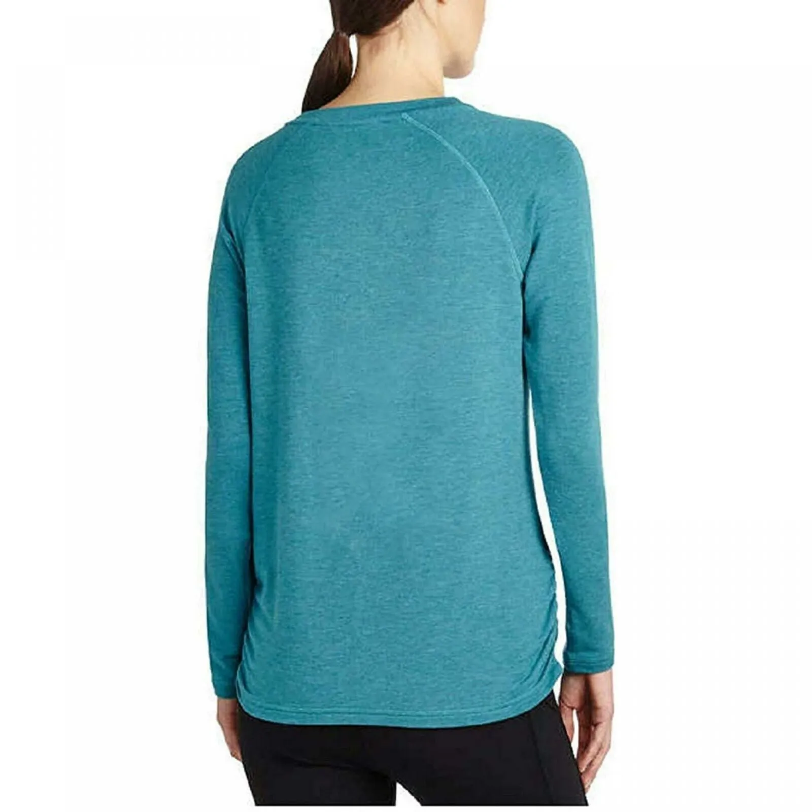 Danskin Women's Long Sleeve French Terry Crossover Top