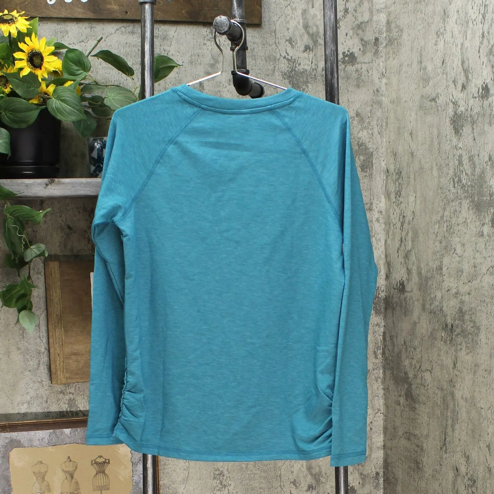 Danskin Women's Long Sleeve French Terry Crossover Top