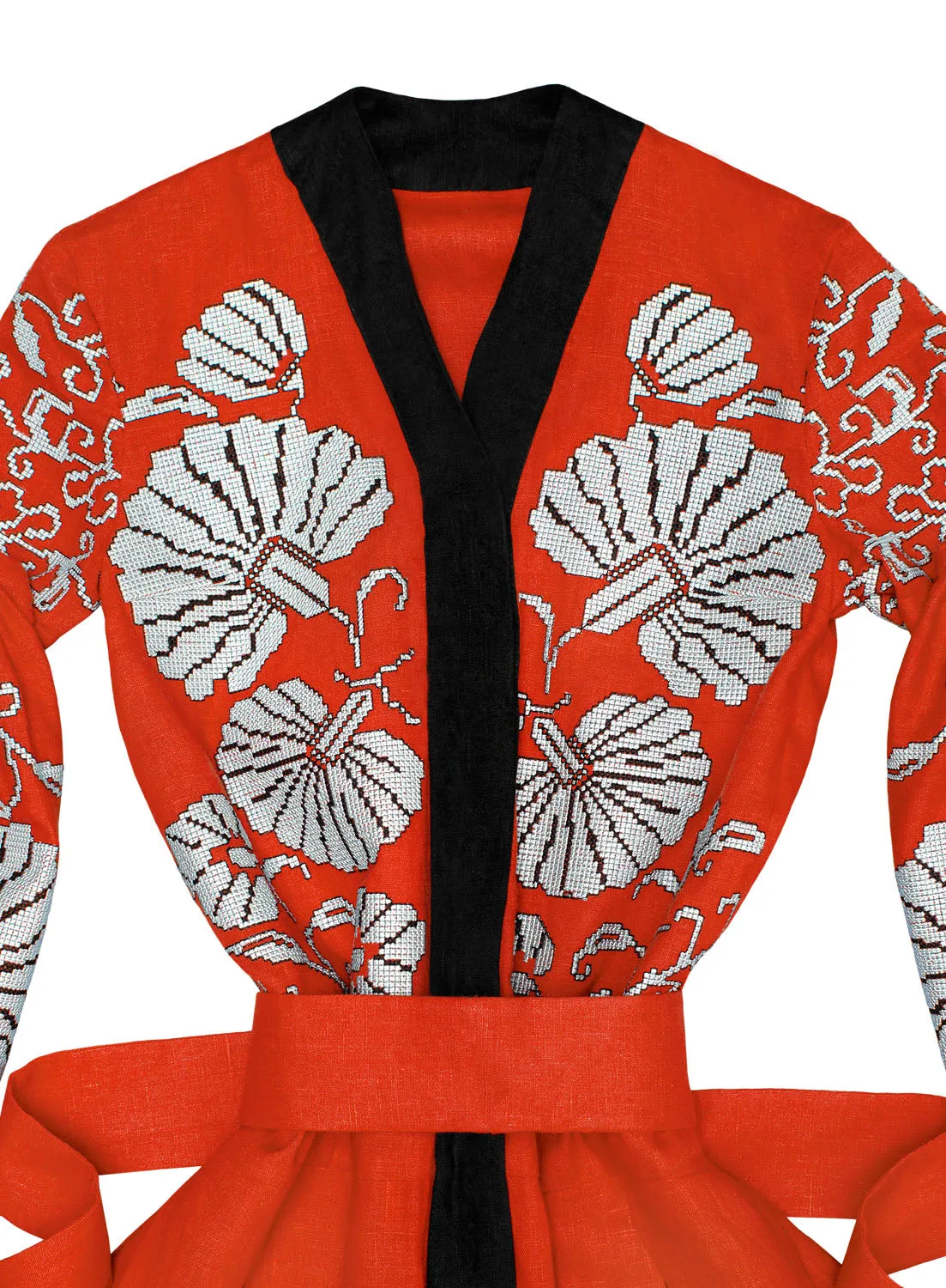 Dark orange Boho style Kaftan