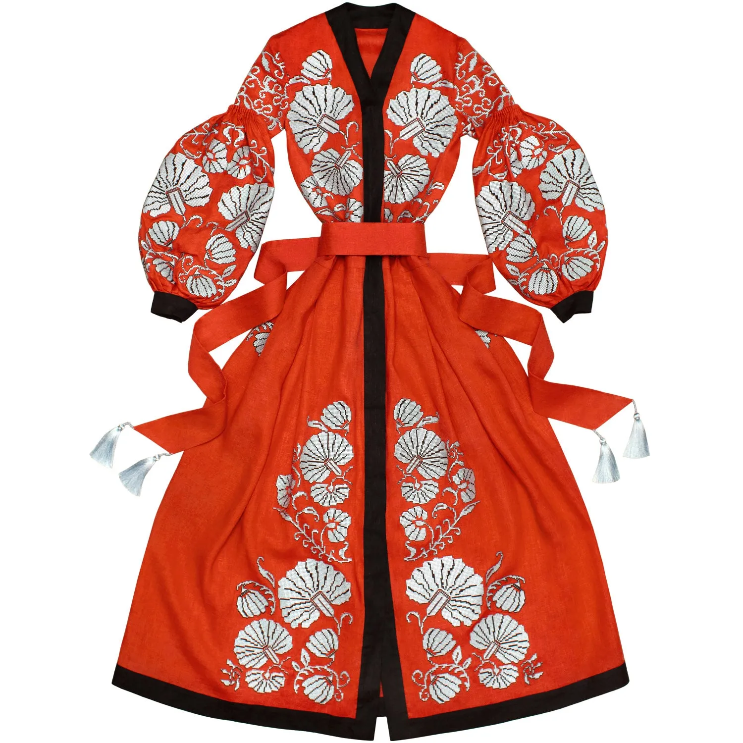 Dark orange Boho style Kaftan