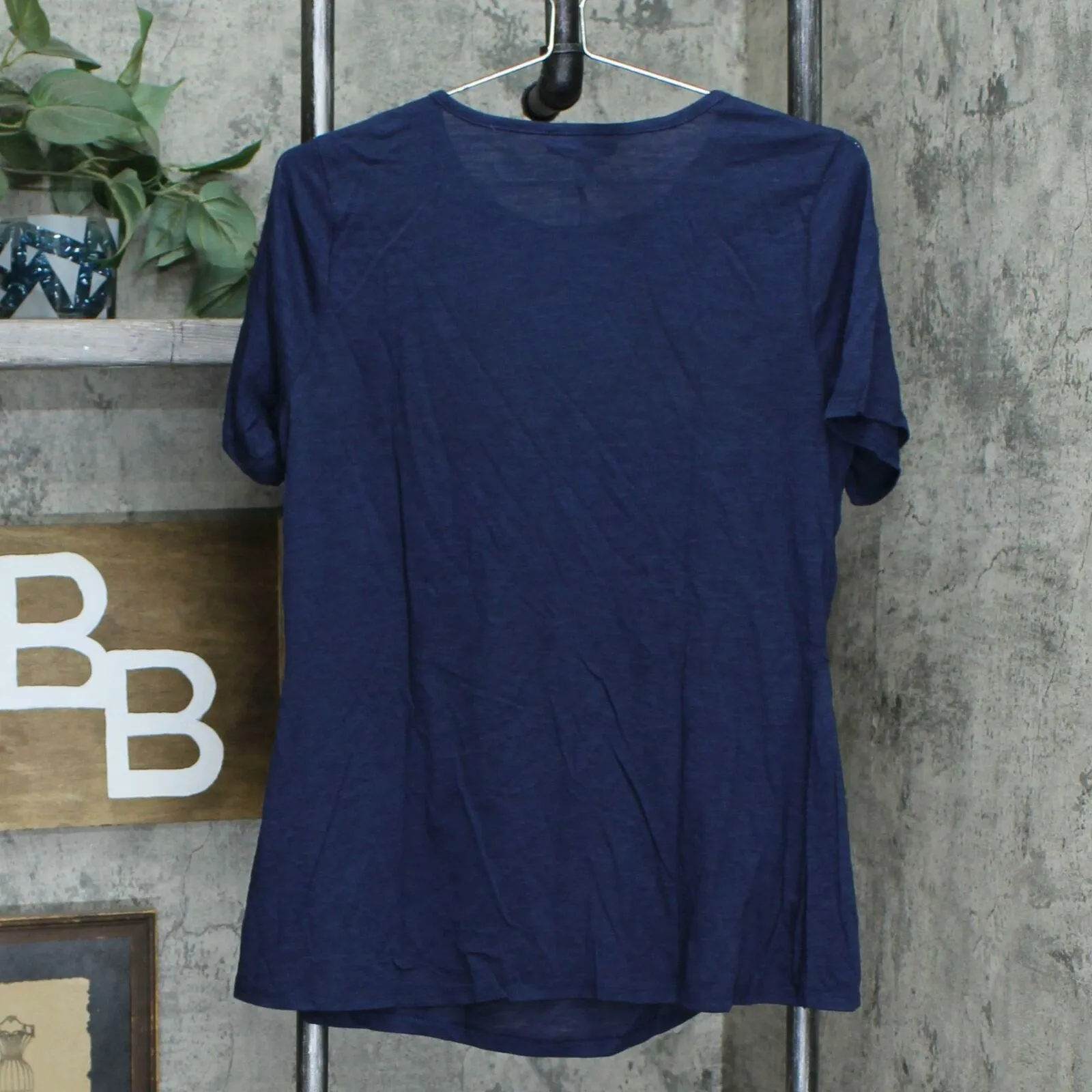 DG2 by Diane Gilman Women's Knotted Drape Waist Slub Knit T-Shirt