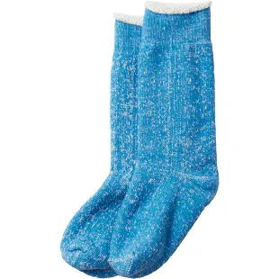Double Face Crew Socks, Blue