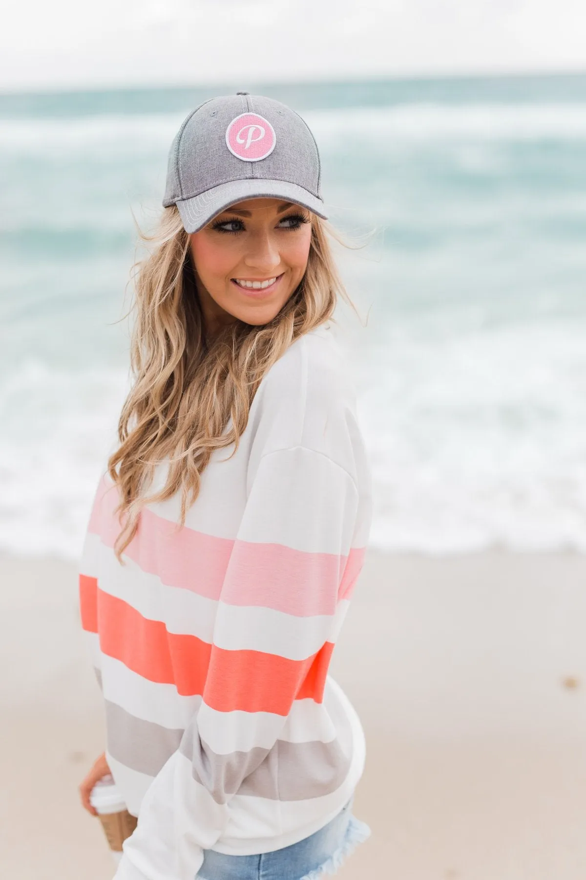 Dreaming of Spring Striped Pullover Top- Ivory