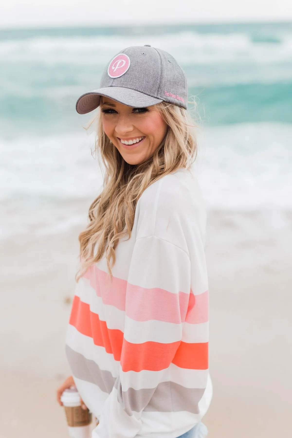 Dreaming of Spring Striped Pullover Top- Ivory