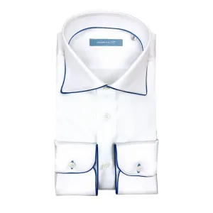 Dress Shirt with French Blue Piping Detail