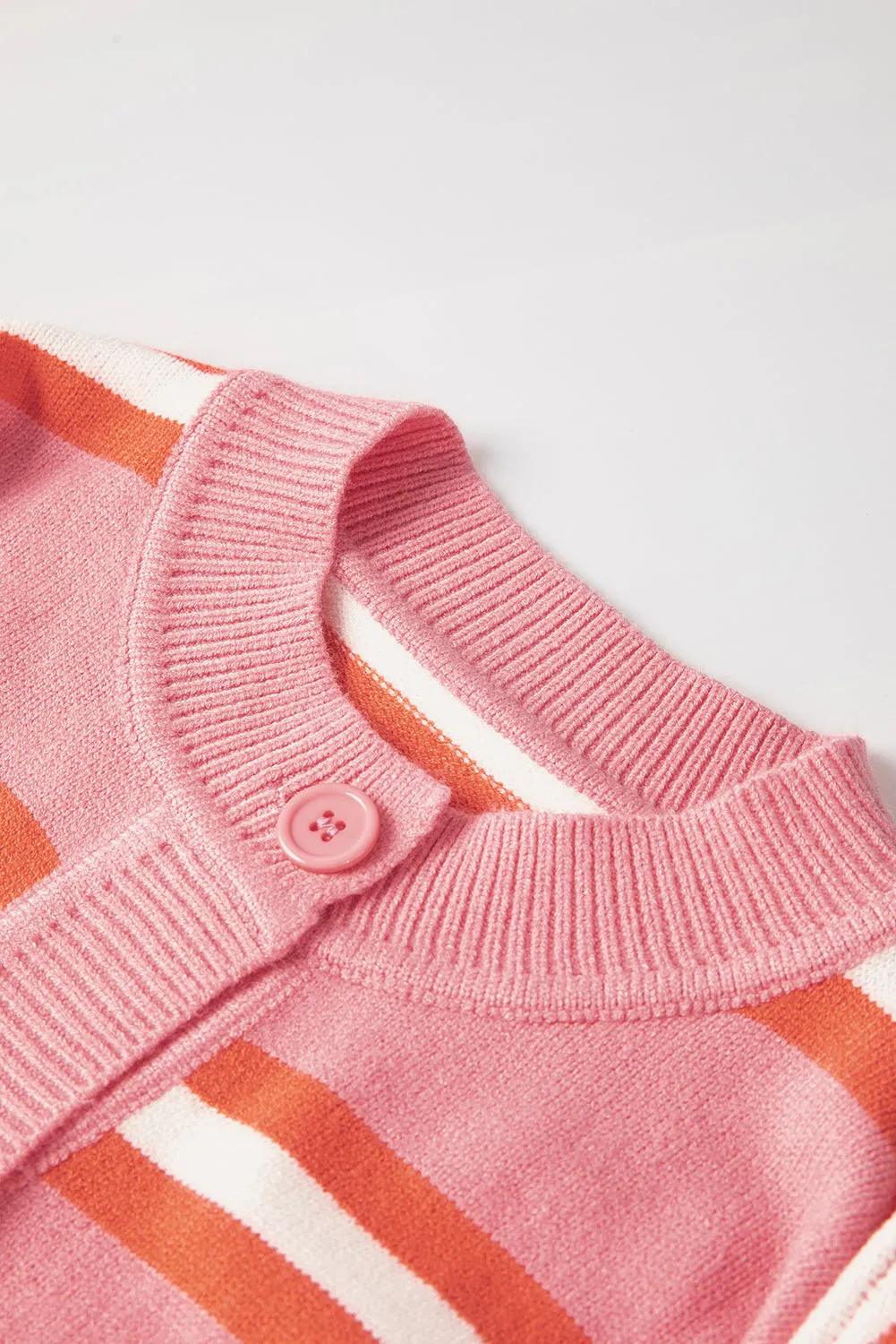 Drop Shoulder Buttons Cardigan Sweater